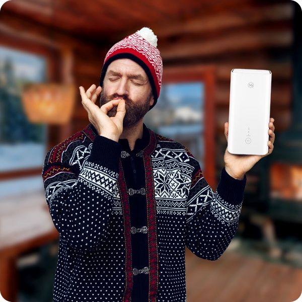 5G internet med stærk wifi router